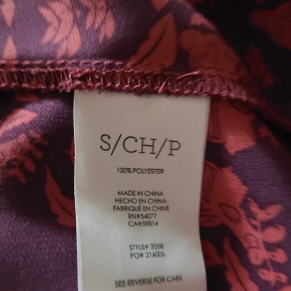 Cabi Cameo Maron Layer Split Back Top size Small - Picture 7 of 8